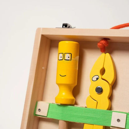 Montessori-Werkzeugkasten aus Holz