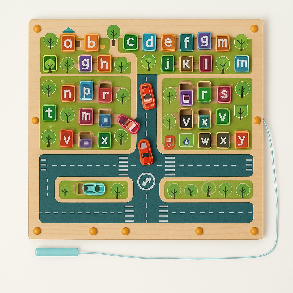 Montessori Alphabet Parkhaus-Labyrinth