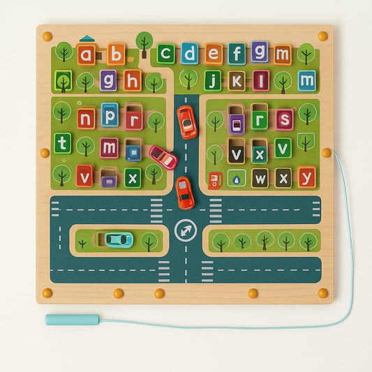 Montessori Alphabet Parkhaus-Labyrinth