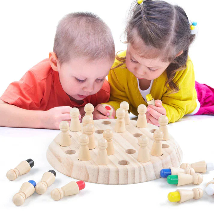 Montessori Farbmemory Schachspiel